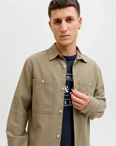 Jack & Jones - JPRBlurayle Linen Solid Skjorte - Mermaid